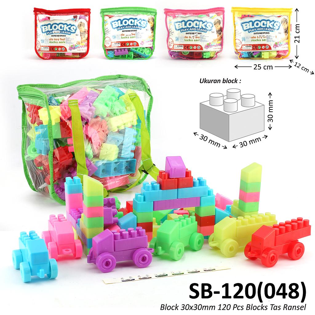 Block 30x30 mm 120 Pcs Blocks Tas Ransel @30