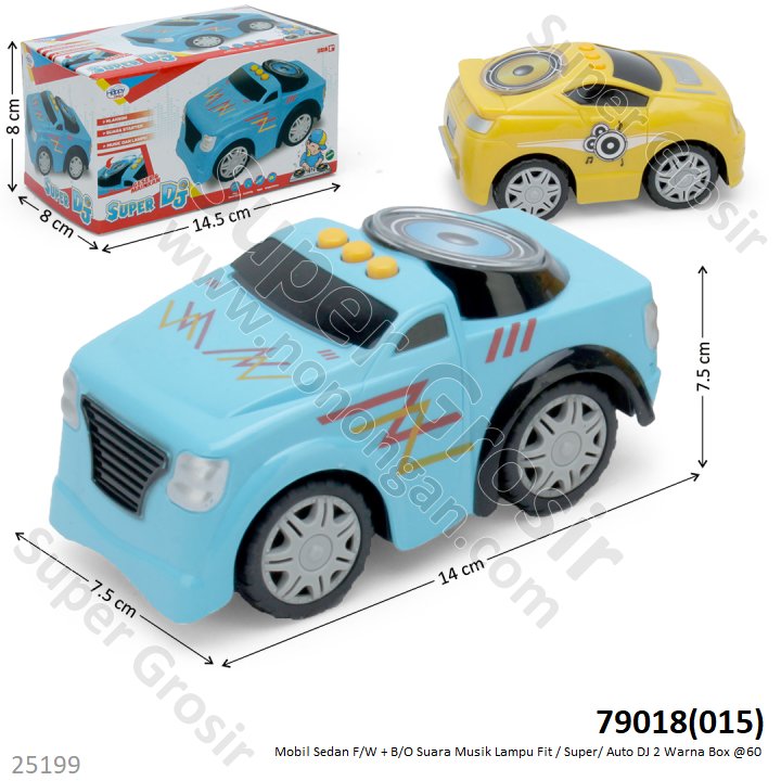 Mobil F/W + B/O Lampu Musik Suara Fit / Super/ Auto DJ 3 Model  Box @60