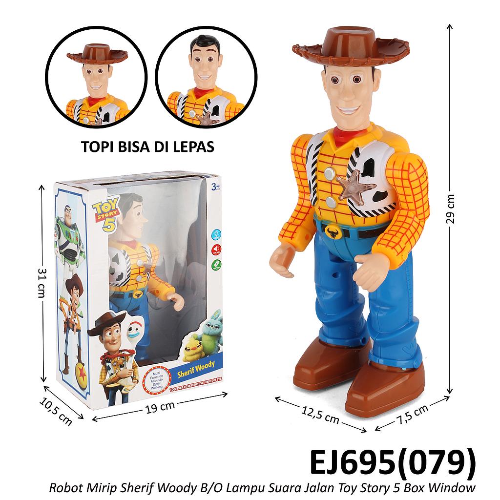 Robot Woody Toy Story B/O Jalan Suara Lampu Box Window @30