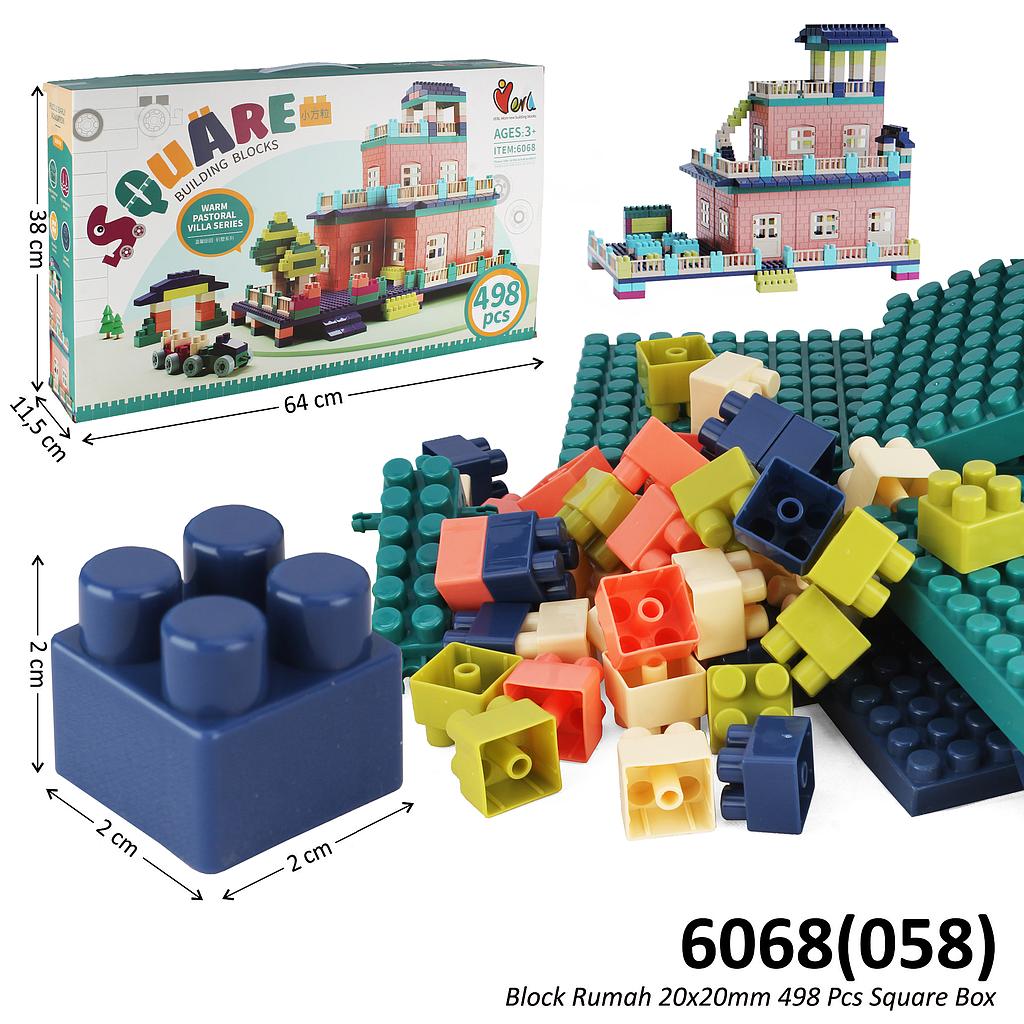 Block Rumah 20x20mm 498 Pcs Square Box @8