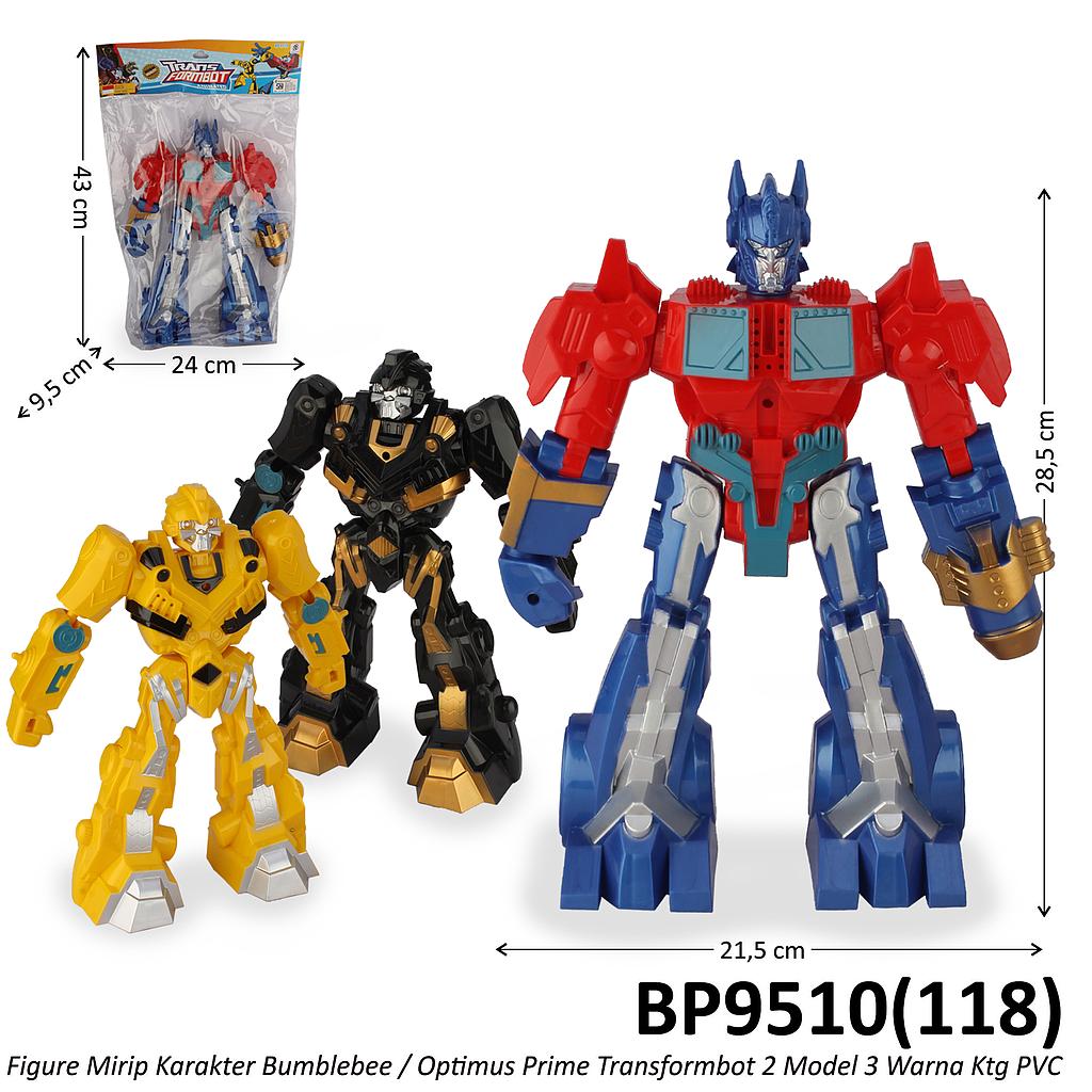 Robot Karakter Transformer Bumblebee / Optimus Prime Transformbot 2 Model 3 Warna Ktg PVC @96