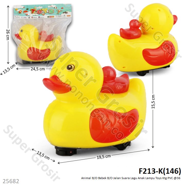 Hewan Bebek Gendong Anak B/O Jalan Suara Lagu Anak Lampu Toys Ktg PVC @36