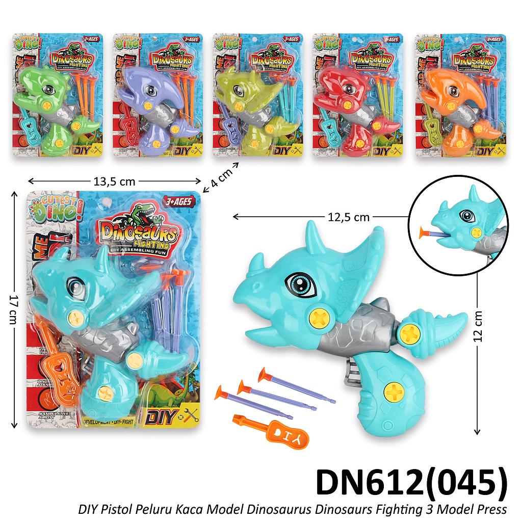 Pistol Peluru Kaca Dinosaurus DIY Dinosaurs Fighting 3 Model Press @200