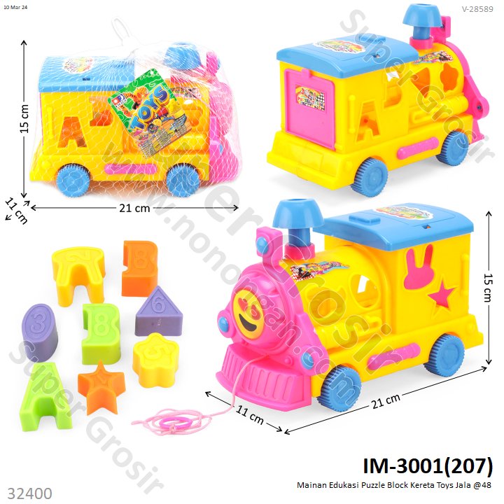 Puzzle Block Kereta Api Toys Jala @48