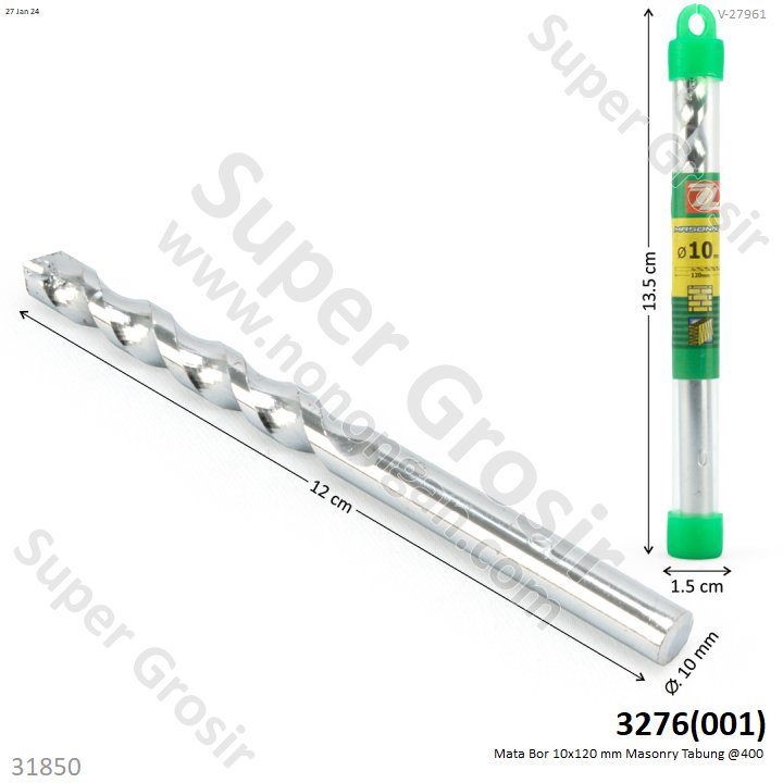 Mata Bor 10x120 mm Masonry Tabung @400