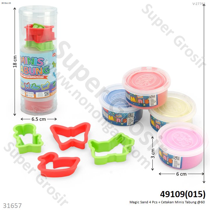 Magic Sand 4 Pcs dan Cetakan Minis Tabung @60