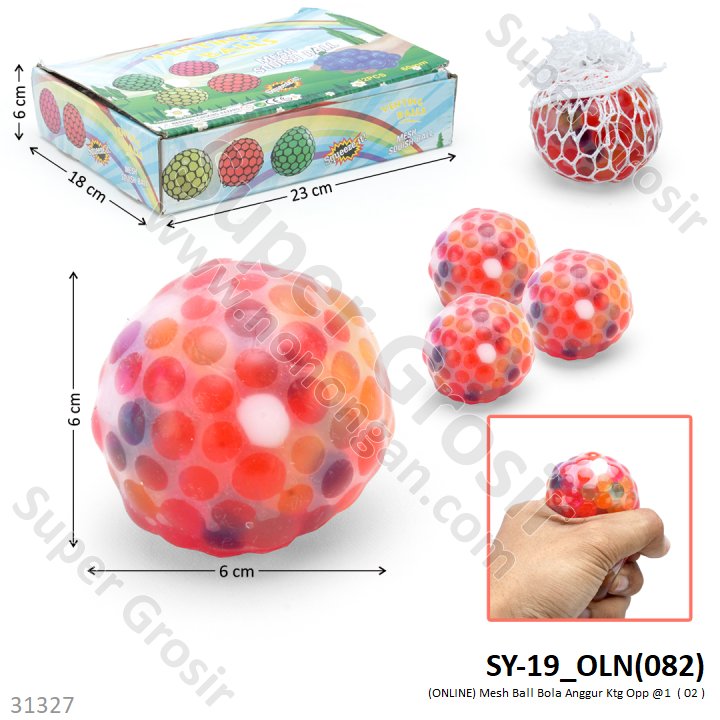 Squishy Mesh Ball 1 Box 12 Pcs Mesh Squishy Ball Box @288