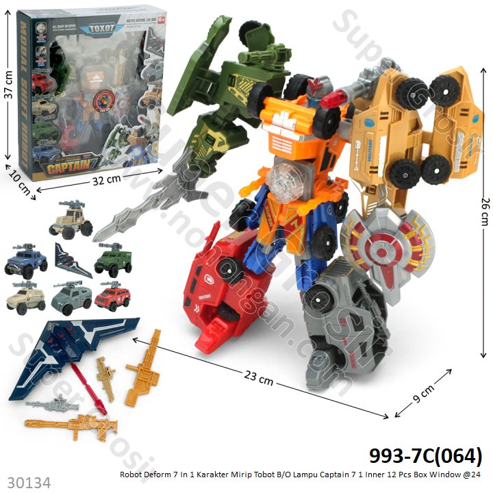 Tobot Captain 7 B/O Lampu 1 Inner 12 Pcs Box Window @24