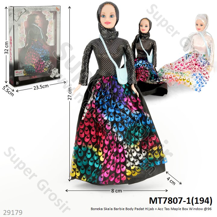 Boneka Barbie Hijab Tas Maple Box Window @96
