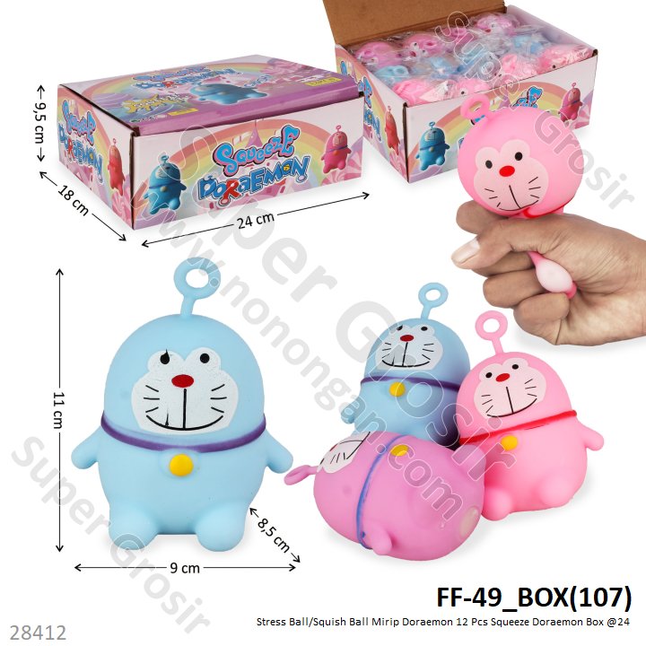 Squishy Doraemon 12 Pcs Squeeze Doraemon Box @24