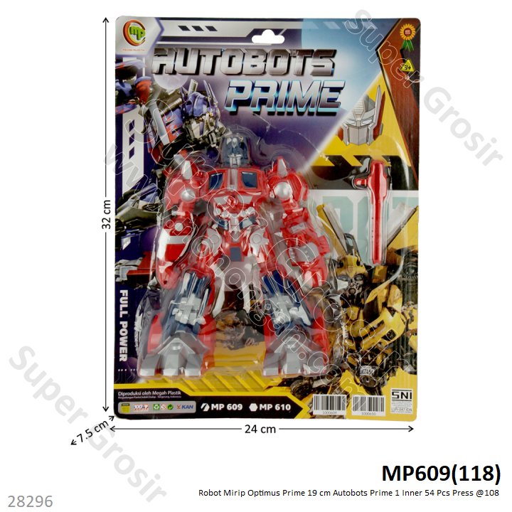 Robot Optimus Prime 19 cm Autobots Prime 1 Inner 54 Pcs Press @108