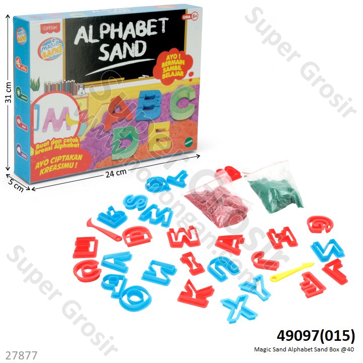 Magic Sand Set Cetakan Alphabet Sand Box @40