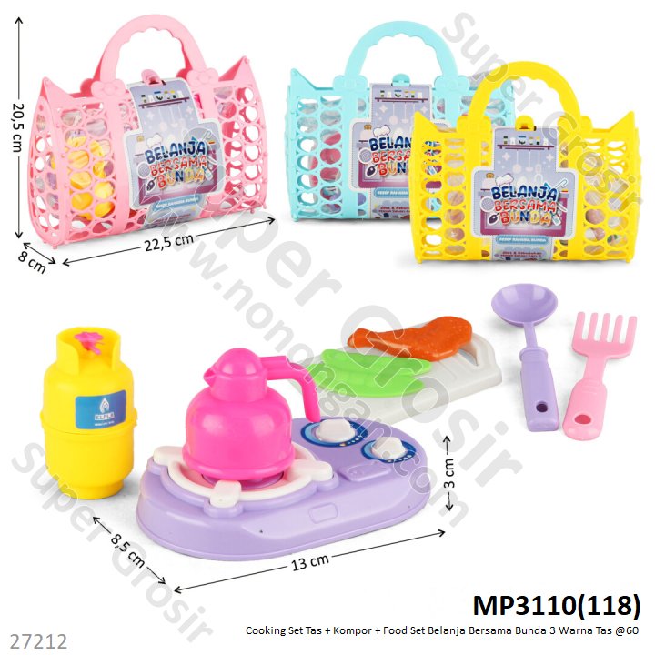 Cooking Set Tas Set Kompor Belanja Bersama Bunda Tas @96