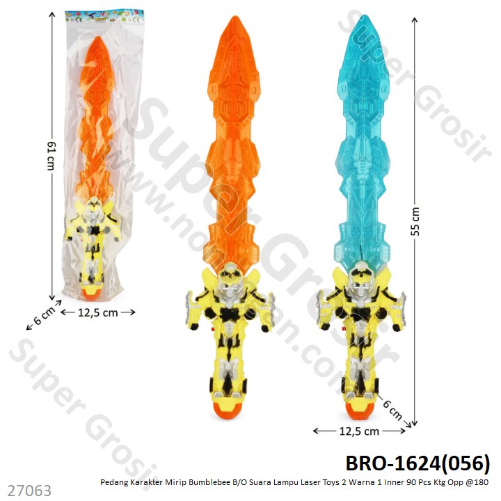 Pedang Bumblebee B/O Suara Lampu Laser Toys 2 Warna 1 Inner 90 Pcs Ktg Opp @180