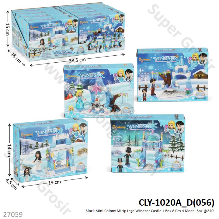 Mini Block Friends Colony Windsor 4 Model 1 Box 8 Pcs Box @240