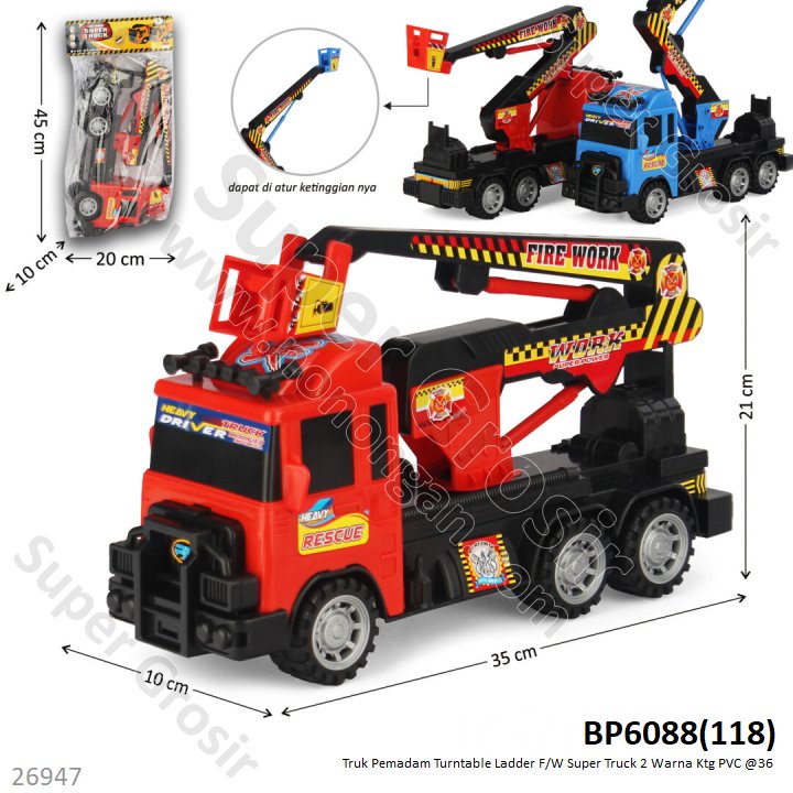 Truk Damkar Turntable Ladder F/W Super Truck Ktg PVC @36