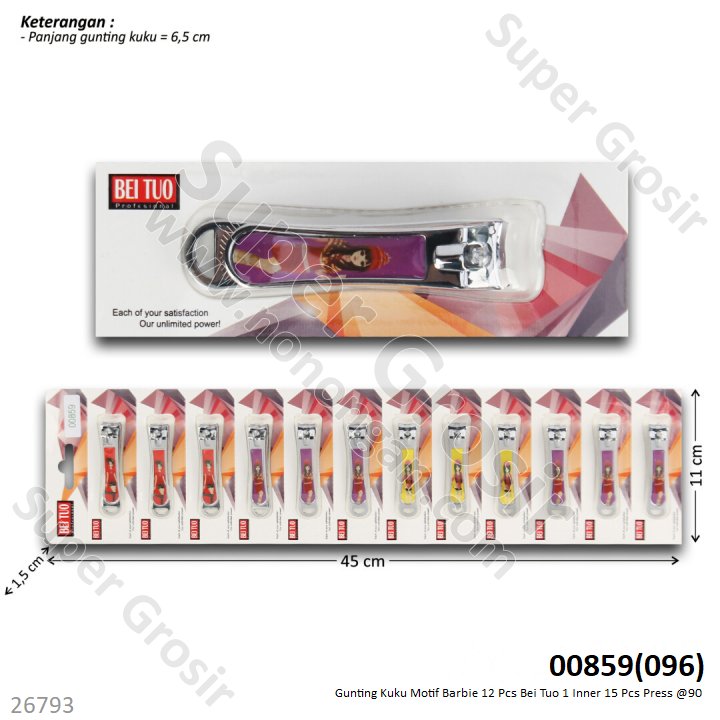 Gunting Kuku Motif Barbie 12 Pcs Bei Tuo 1 Inner 15 Renteng Press @90