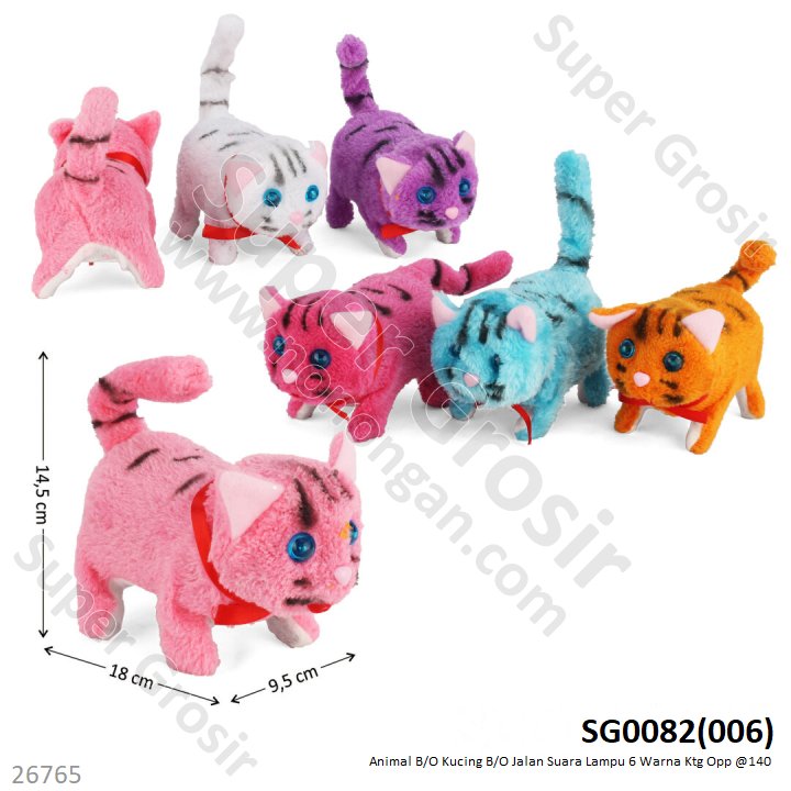 Hewan Kucing B/O Jalan Suara Lampu Ktg Opp @140
