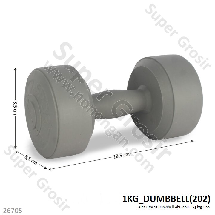 Dumbbell Abu-abu 1 kg Ktg Opp @0