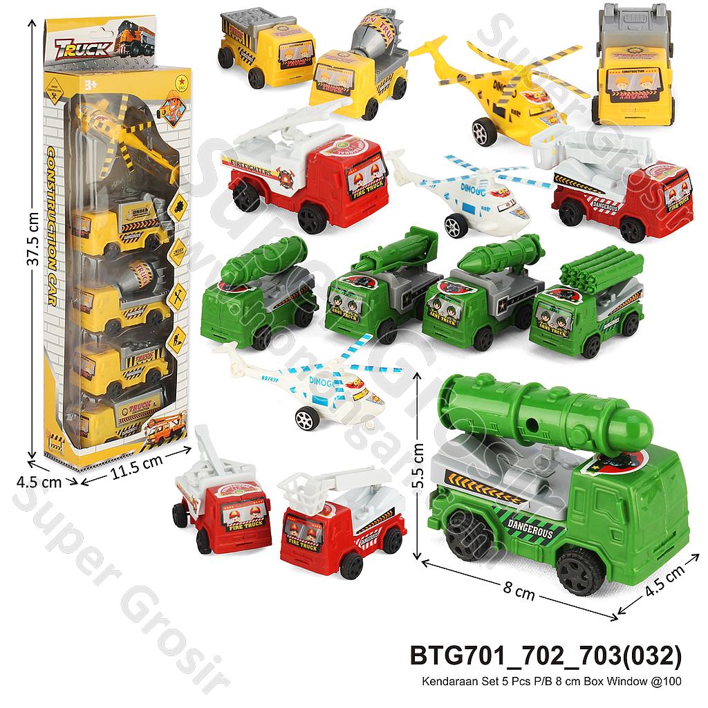 Kendaraan Set 8 cm 5 Pcs P/B Box Window @100