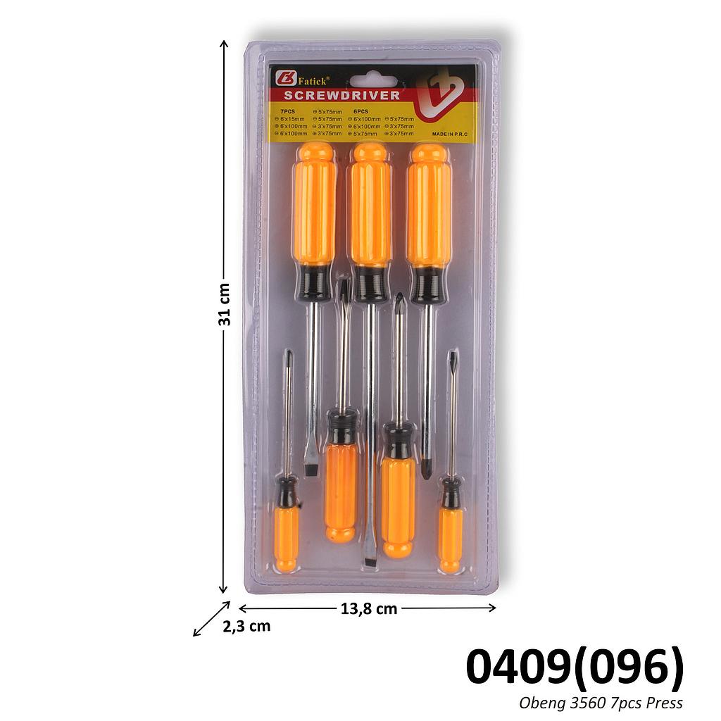 Obeng Set 7 Pcs 3560 Screwdriver 1 Inner 24 Pcs Press Mika @72