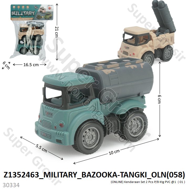 Kendaraan Set 2 Pcs P/B Ktg PVC @288