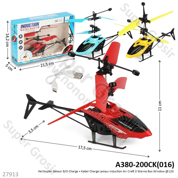 Helikopter Sensor B/O Charge + Kabel Charge Lampu Induction Air Craft / Helicopter 3830_A380-200CK_805 Box Window @120