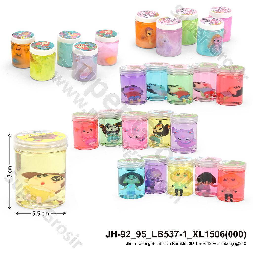 Slime Tabung Bulat 7 cm Karakter 3D 1 Box 12 Pcs Tabung @240
