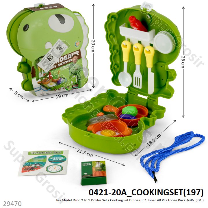 Dokter Set / Cooking Set Koper Dinosaurus Dinosaur 1 Inner 48 Pcs Loose Pack @96