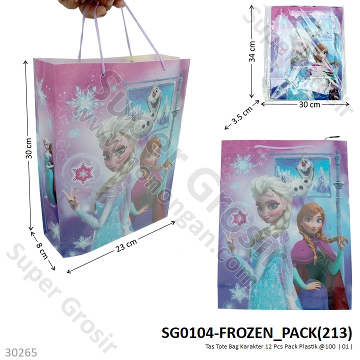 Tote Bag Karakter 12 Pcs Pack Plastik @100