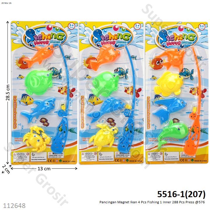 Pancingan Magnet Ikan 4 Pcs Fishing 1 Inner 288 Pcs Press @576