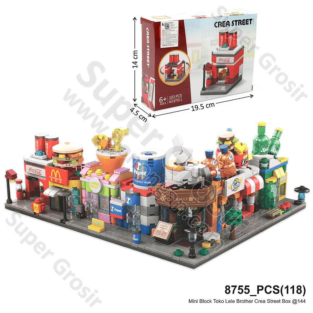 (ONLINE) Mini Block Toko Makanan Lele Brother Crea Street Box @1