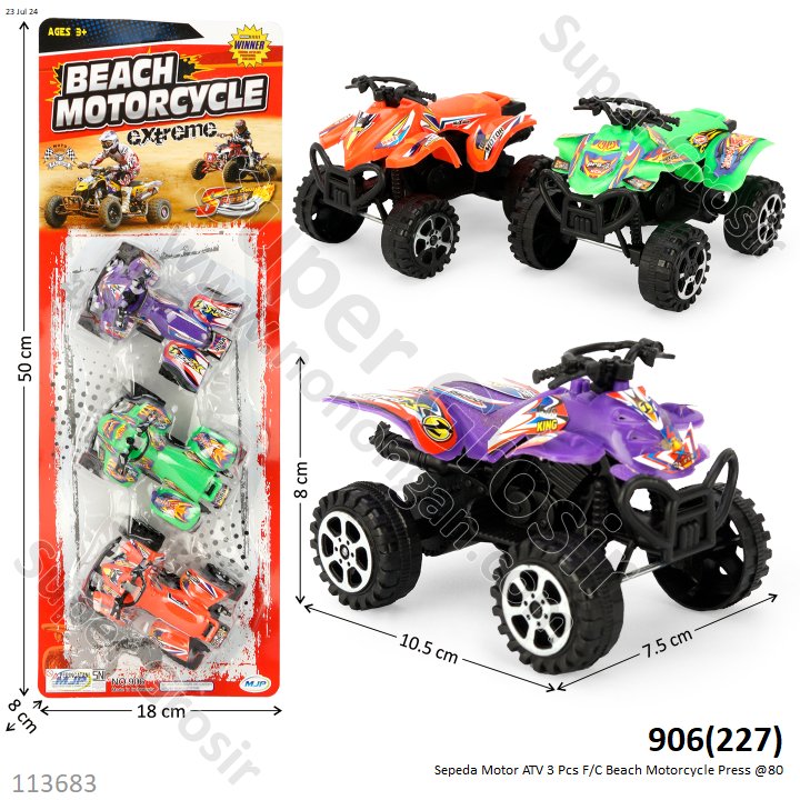 Sepeda Motor ATV 3 Pcs F/C Beach Motorcycle Press @80