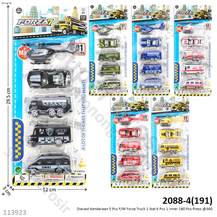 Mobil Skala Hot Wheels Set 5 Pcs F/W Forza Truck 1 Ikat 6 Pcs 1 Inner 180 Pcs Press @360
