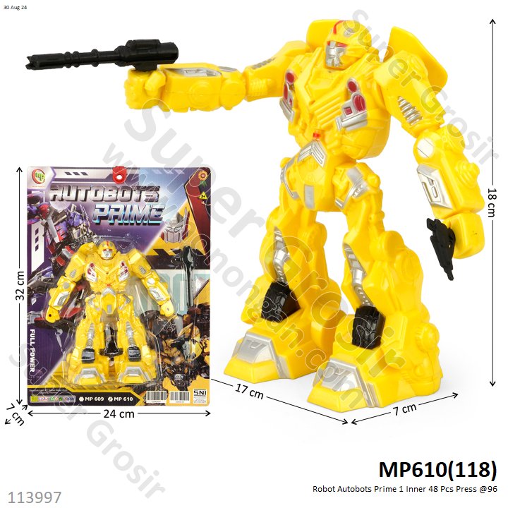 Robot Autobots Prime 1 Inner 48 Pcs Press @96