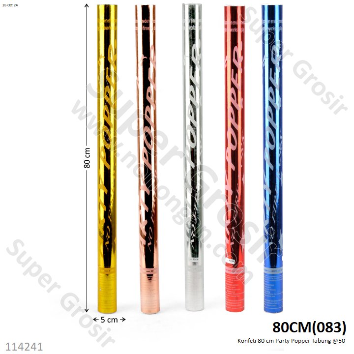 Konfeti 80 cm Party Popper Tabung @50