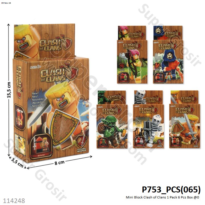 Mini Block Clash of Clans 1 Pack 6 Pcs Box @0 