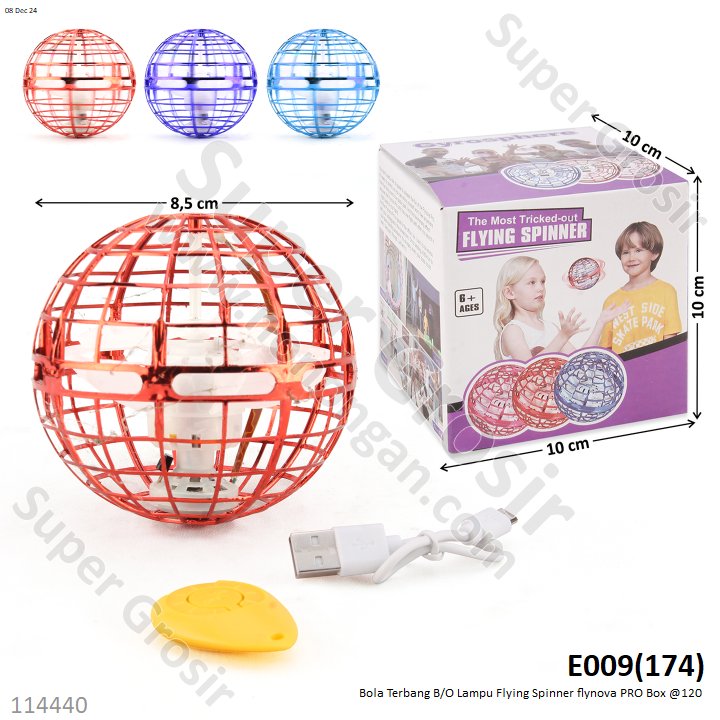 Bola Terbang B/O Lampu Flying Spinner flynova PRO E009 Box @120
