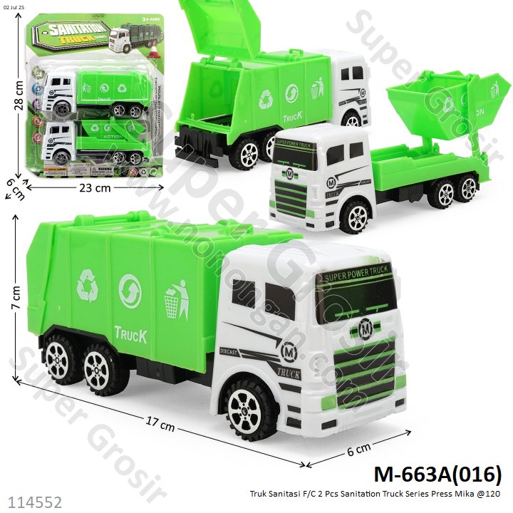 Truk Sanitasi 2 Pcs F/C Sanitation Truck Series Press Mika @120