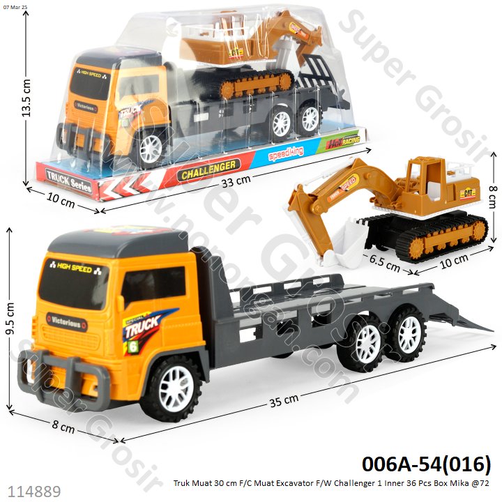 Truk Muat F/C 30 cm Muat Excavator F/W Challenger 1 Inner 36 Pcs Box Mika @72