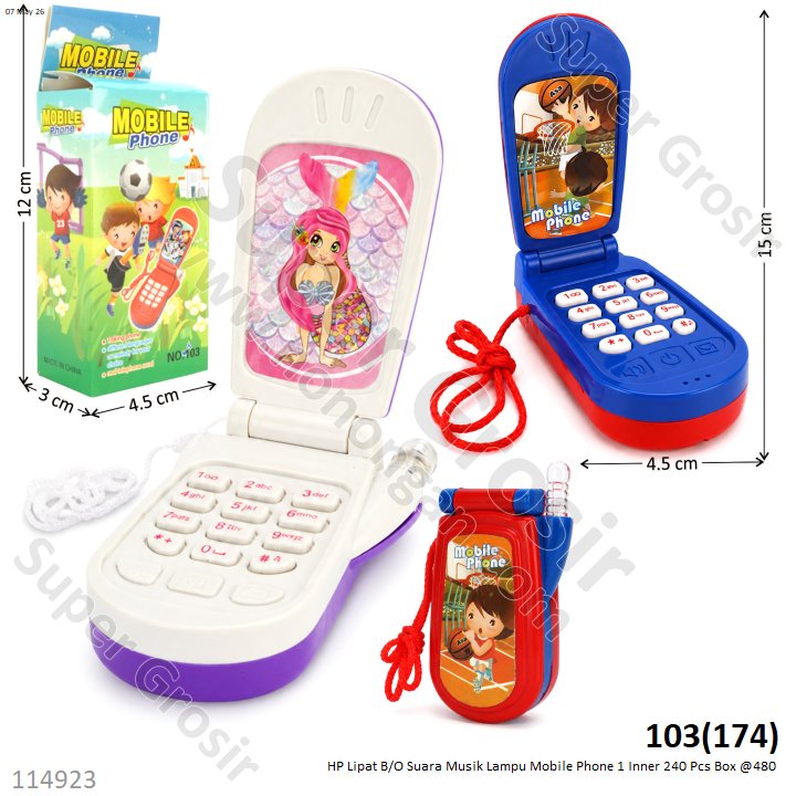 HP Lipat B/O Suara Musik Lampu Mobile Phone 1 Inner 240 Pcs Box @480