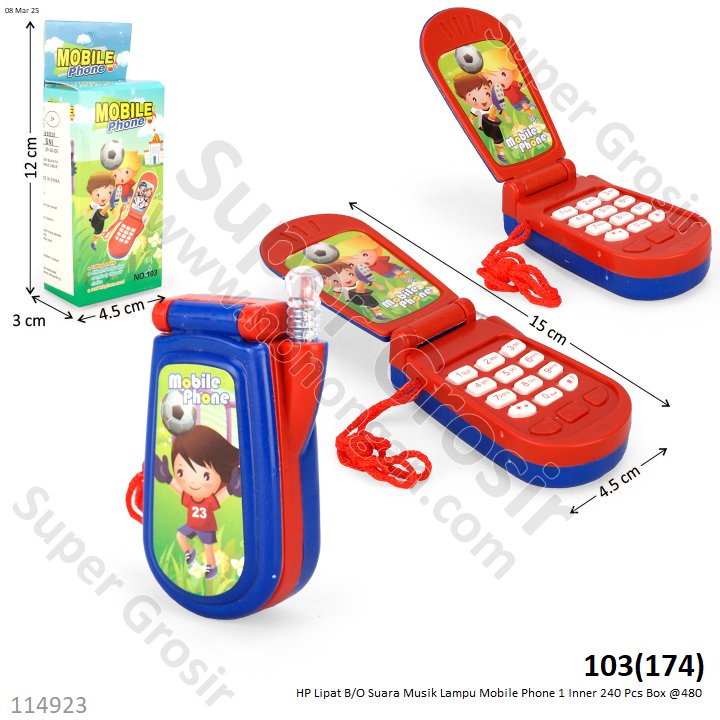HP Lipat B/O Suara Musik Lampu Mobile Phone 1 Inner 240 Pcs Box @480