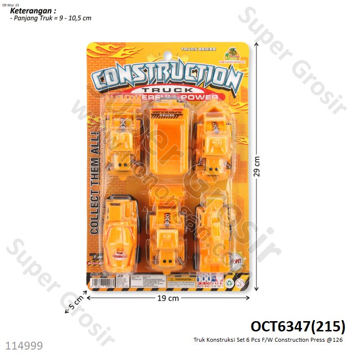 Truk Konstruksi Set 6 Pcs F/W Construction Press @126 