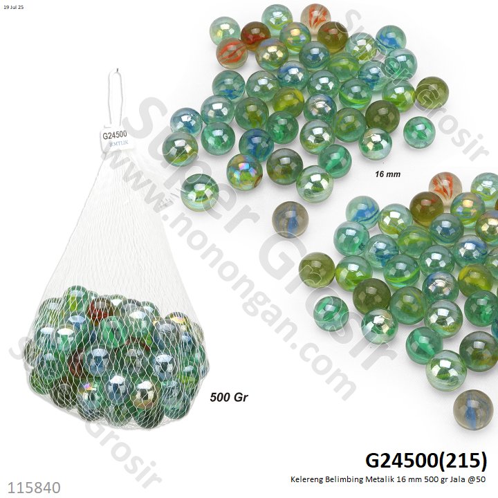 Kelereng Belimbing Metalik 16 mm 500 gr Jala @50