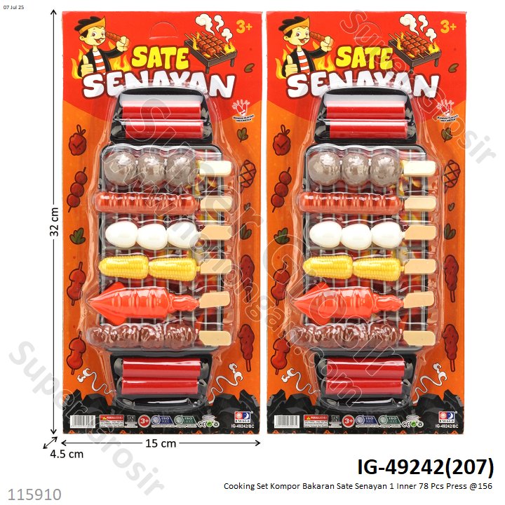 Cooking Set Kompor Bakaran Sate Senayan 1 Inner 78 Pcs Press @156