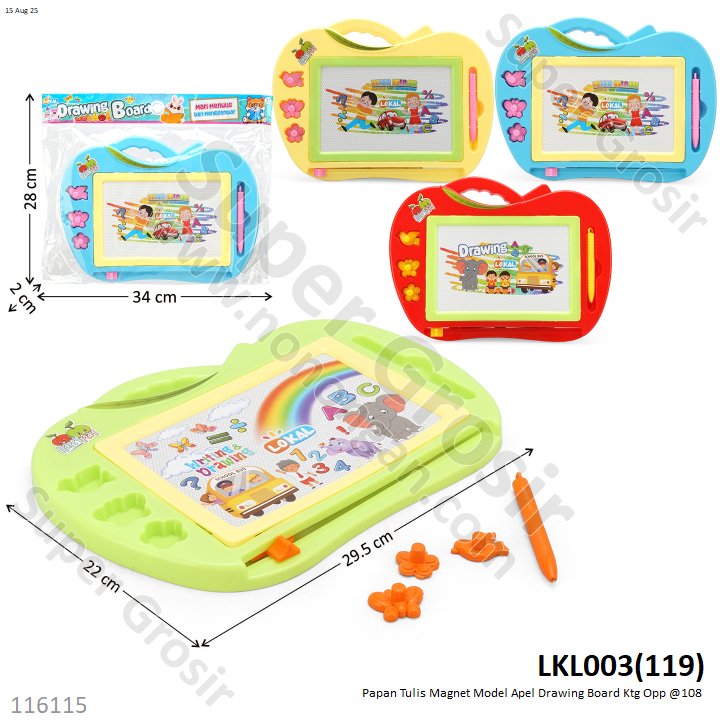 Papan Tulis Magnet Model Apel Drawing Board Ktg Opp @108