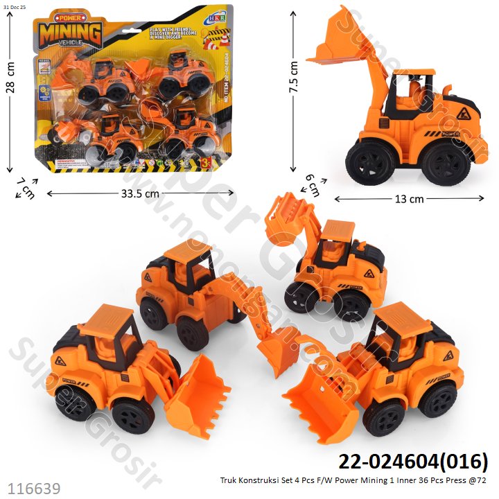 Truk Konstruksi 4 Pcs F/W Power Mining 1 Inner 36 Pcs Press @72