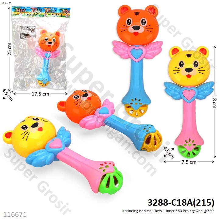 Kerincing Harimau Toys 1 Inner 360 Pcs Ktg Opp @720