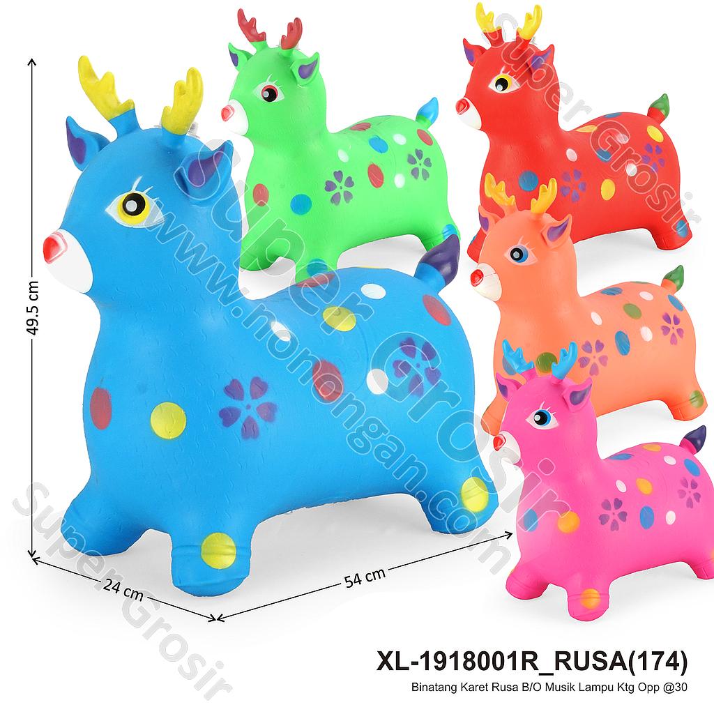 Binatang Karet Rusa B/O Musik Lampu Ktg Opp @30
