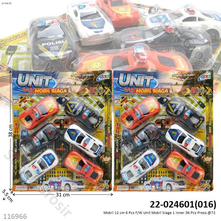 Mobil 6 Pcs F/W 12 cm Unit Mobil Siaga 1 Inner 36 Pcs Press @72